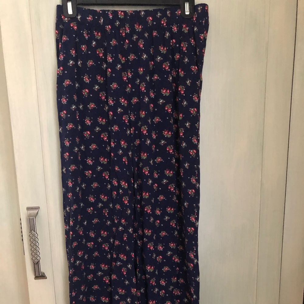Forever 21 floral soft wide leg pants